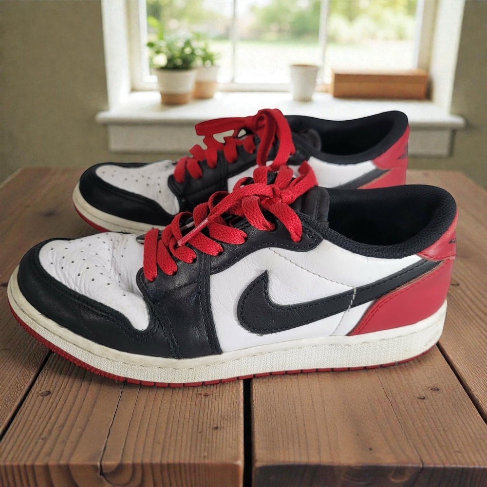 Nike Air Jordan 1 Retro Low‎ OG "Black Toe" CZ0858-106 Women's 6 Youth 4.5Y CHI